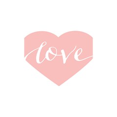 Love Valentines Heart Pink Shower Curtain 48  x 72  (Small) 