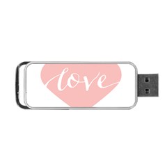 Love Valentines Heart Pink Portable USB Flash (Two Sides)