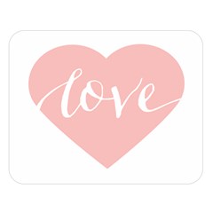 Love Valentines Heart Pink Double Sided Flano Blanket (Large) 