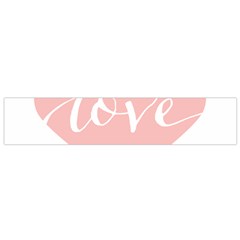 Love Valentines Heart Pink Flano Scarf (Small)