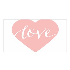 Love Valentines Heart Pink Satin Shawl