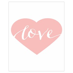 Love Valentines Heart Pink Drawstring Bag (small)