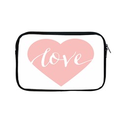 Love Valentines Heart Pink Apple MacBook Pro 13  Zipper Case