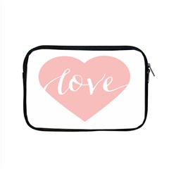 Love Valentines Heart Pink Apple Macbook Pro 15  Zipper Case by Alisyart