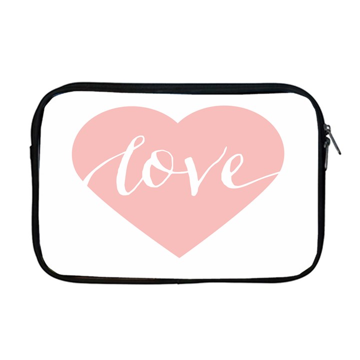 Love Valentines Heart Pink Apple MacBook Pro 17  Zipper Case