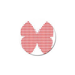 Hearts Butterfly Red Valentine Love Golf Ball Marker (10 Pack) by Alisyart