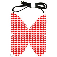 Hearts Butterfly Red Valentine Love Shoulder Sling Bags