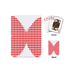 Hearts Butterfly Red Valentine Love Playing Cards (mini) 