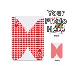 Hearts Butterfly Red Valentine Love Playing Cards 54 (Mini)  Front - HeartQ