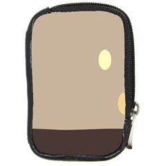 Minimalist Circle Sun Gray Brown Compact Camera Cases