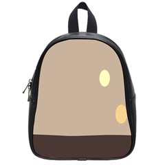 Minimalist Circle Sun Gray Brown School Bags (small) 