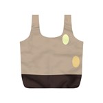 Minimalist Circle Sun Gray Brown Full Print Recycle Bags (S)  Back