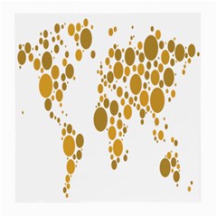 Map Dotted Gold Circle Medium Glasses Cloth (2-Side)