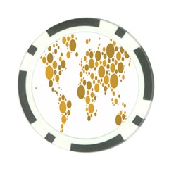 Map Dotted Gold Circle Poker Chip Card Guard by Alisyart