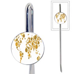 Map Dotted Gold Circle Book Mark