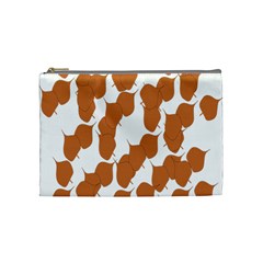 Machovka Autumn Leaves Brown Cosmetic Bag (medium)  by Alisyart