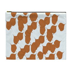 Machovka Autumn Leaves Brown Cosmetic Bag (xl)