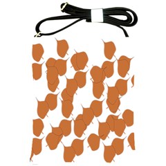 Machovka Autumn Leaves Brown Shoulder Sling Bags by Alisyart