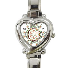 Floral Tree Leaf Flower Star Heart Italian Charm Watch by Alisyart