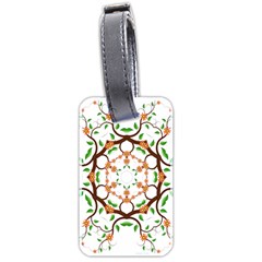 Floral Tree Leaf Flower Star Luggage Tags (two Sides) by Alisyart