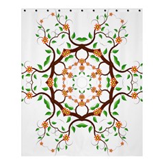 Floral Tree Leaf Flower Star Shower Curtain 60  X 72  (medium) 