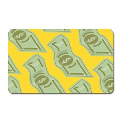 Money Dollar $ Sign Green Yellow Magnet (rectangular) by Alisyart