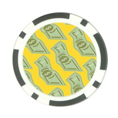 Money Dollar $ Sign Green Yellow Poker Chip Card Guard