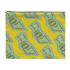 Money Dollar $ Sign Green Yellow Cosmetic Bag (xl)