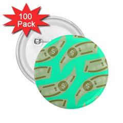 Money Dollar $ Sign Green 2 25  Buttons (100 Pack)  by Alisyart