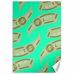 Money Dollar $ Sign Green Canvas 20  X 30  