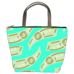 Money Dollar $ Sign Green Bucket Bags by Alisyart