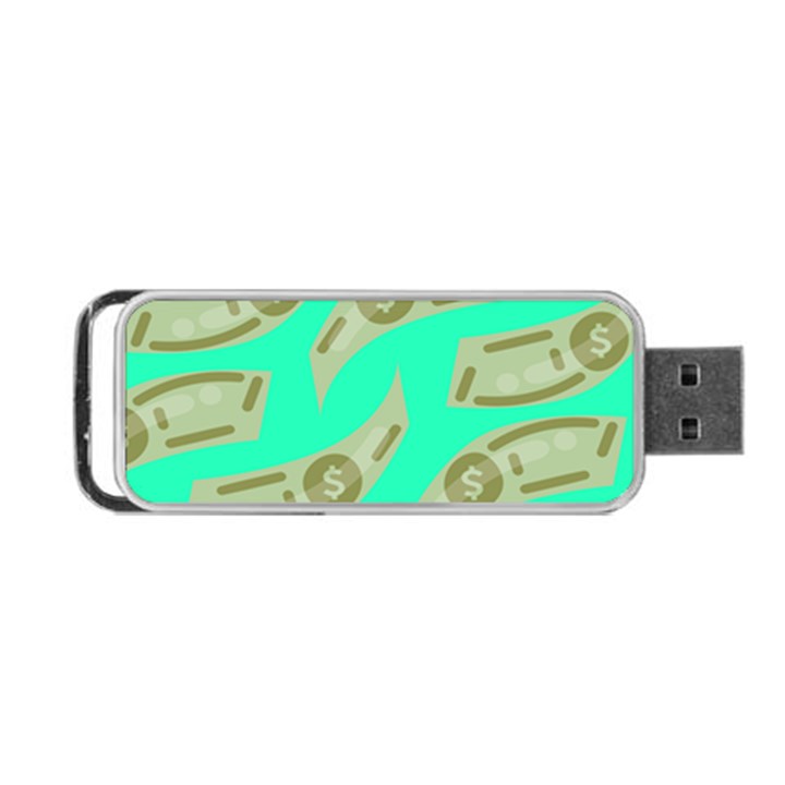 Money Dollar $ Sign Green Portable USB Flash (Two Sides)