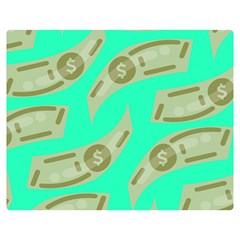 Money Dollar $ Sign Green Double Sided Flano Blanket (medium) 