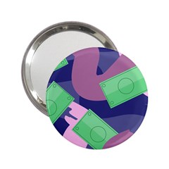 Money Dollar Green Purple Pink 2 25  Handbag Mirrors by Alisyart