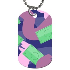 Money Dollar Green Purple Pink Dog Tag (one Side) by Alisyart