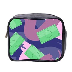 Money Dollar Green Purple Pink Mini Toiletries Bag 2-side