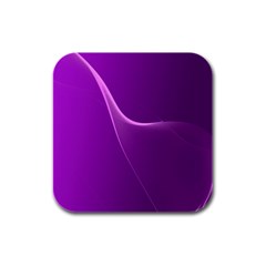 Purple Line Rubber Square Coaster (4 Pack)  by Alisyart