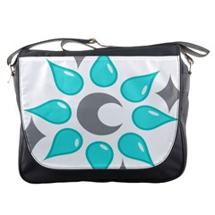 Moon Water Star Grey Blue Messenger Bags