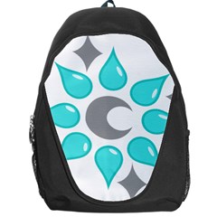 Moon Water Star Grey Blue Backpack Bag