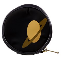 Saturn Ring Planet Space Orange Mini Makeup Bags