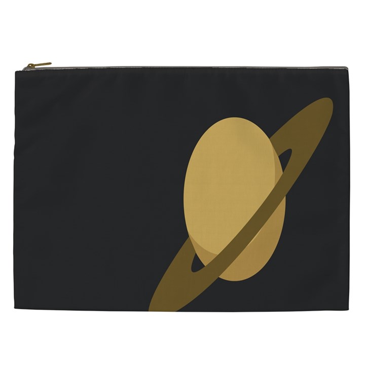 Saturn Ring Planet Space Orange Cosmetic Bag (XXL) 