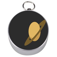 Saturn Ring Planet Space Orange Silver Compasses