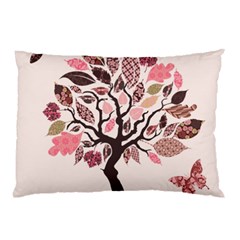 Tree Butterfly Insect Leaf Pink Pillow Case