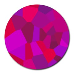 Voronoi Pink Purple Round Mousepads by Alisyart