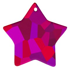 Voronoi Pink Purple Ornament (star)