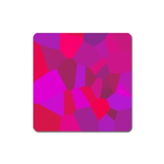 Voronoi Pink Purple Square Magnet by Alisyart