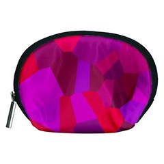 Voronoi Pink Purple Accessory Pouches (medium)  by Alisyart