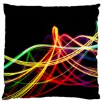 Vortex Rainbow Twisting Light Blurs Green Orange Green Pink Purple Large Cushion Case (One Side) Front