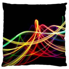 Vortex Rainbow Twisting Light Blurs Green Orange Green Pink Purple Standard Flano Cushion Case (one Side) by Alisyart