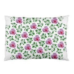 Rose Flower Pink Leaf Green Pillow Case